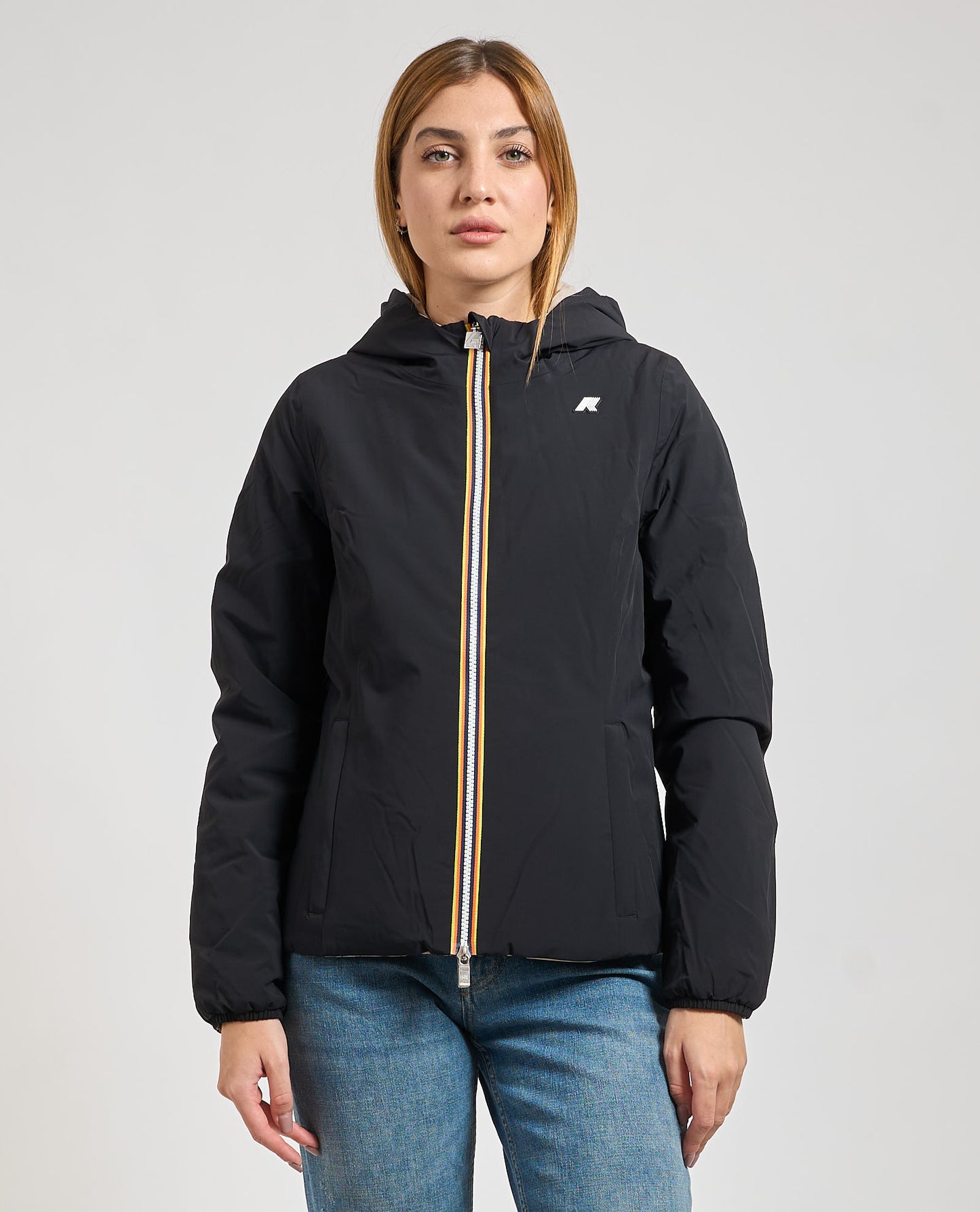 K-WAY Giubbotto donna corto reversibile LILY ST WARM DOUBLE