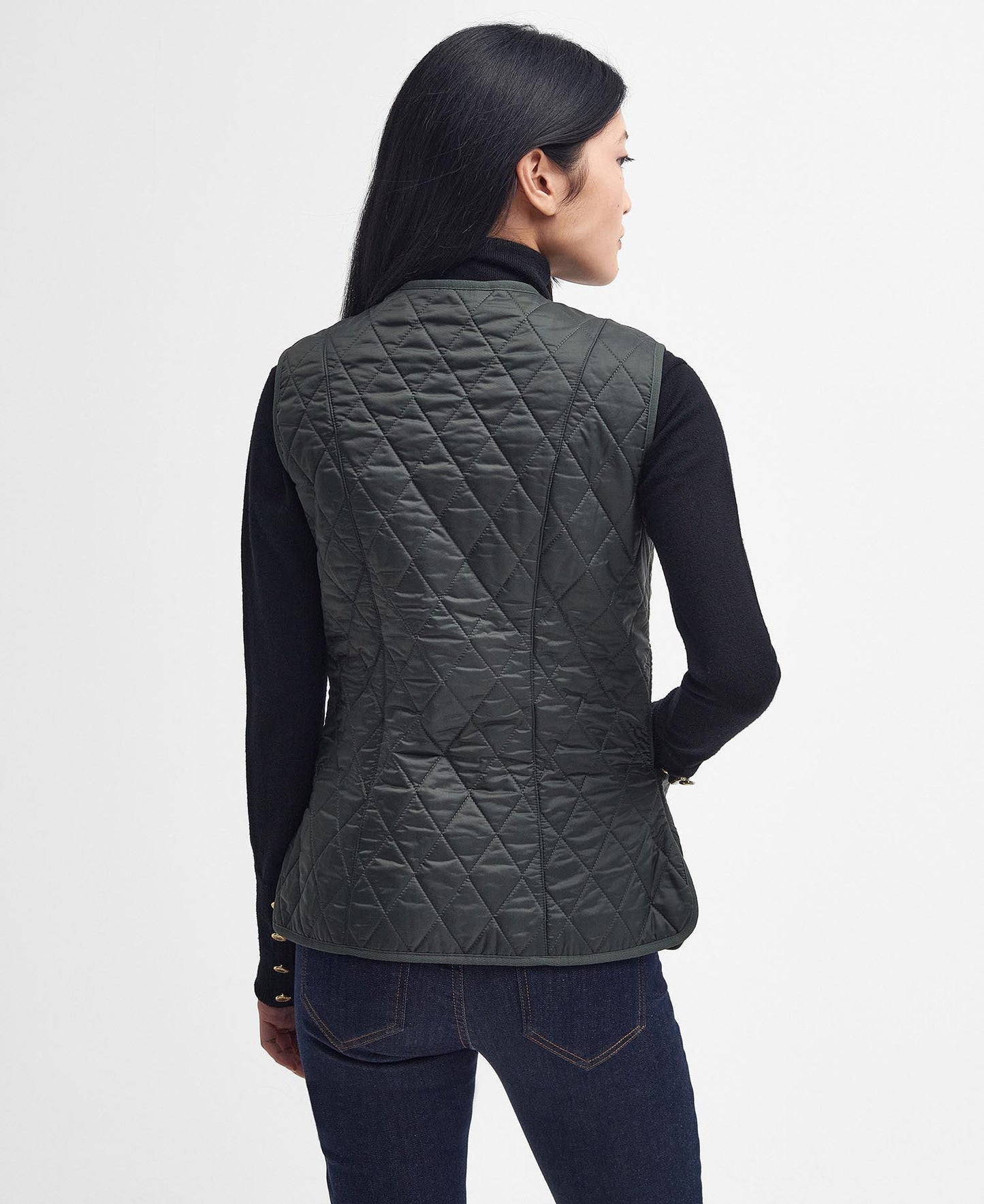 BARBOUR gilet imbottito con fodera in pile BETTY
