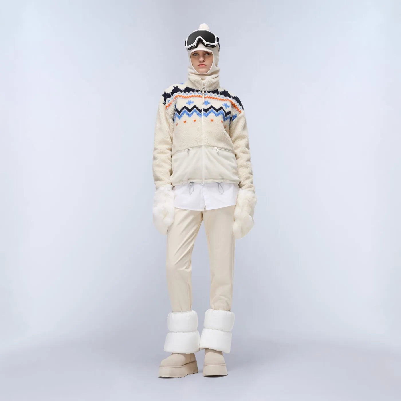 NAPAPIJRI Giubbotto felpa in pile con fantasia jacquard T-ANSEI FZ W