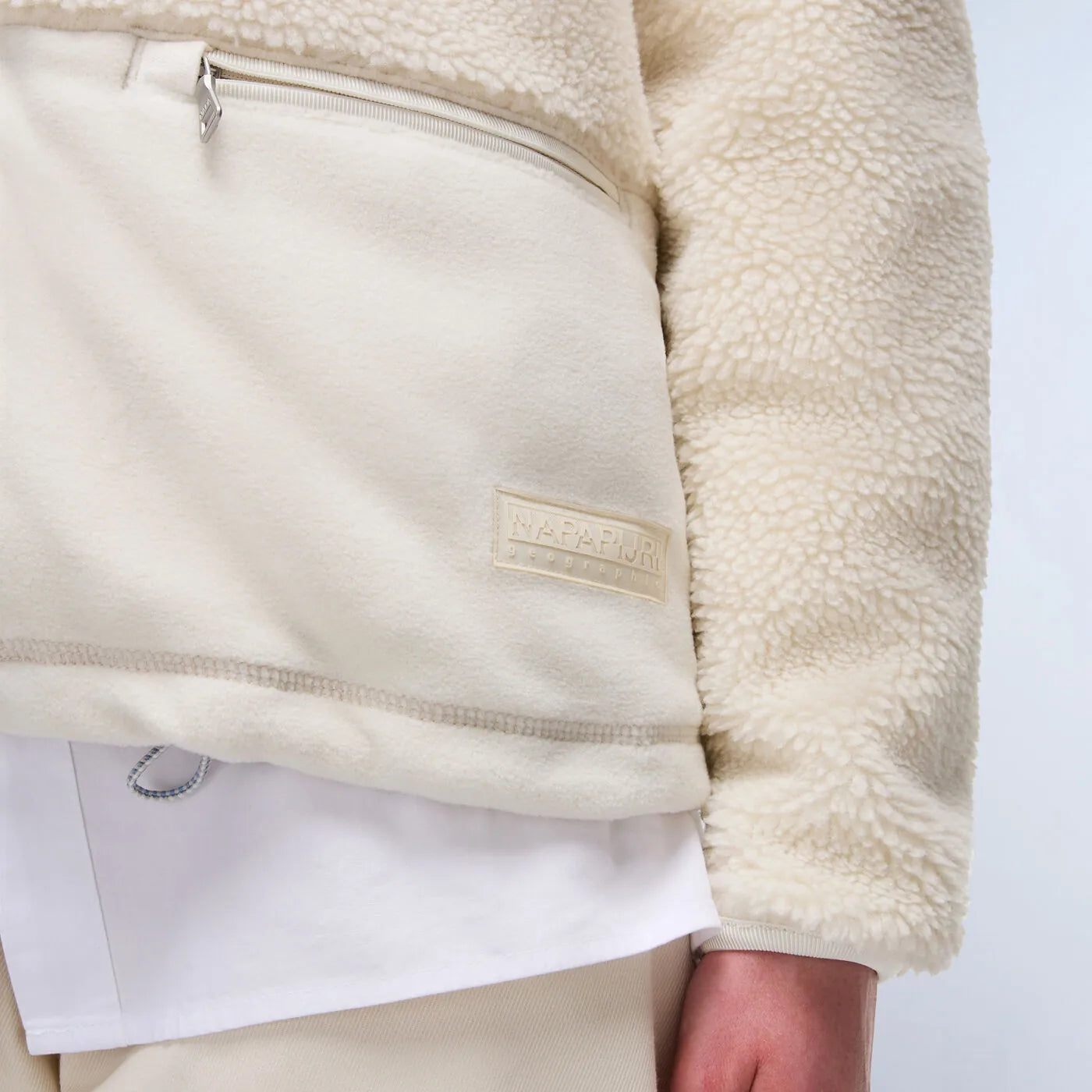 NAPAPIJRI Giubbotto felpa in pile con fantasia jacquard T-ANSEI FZ W