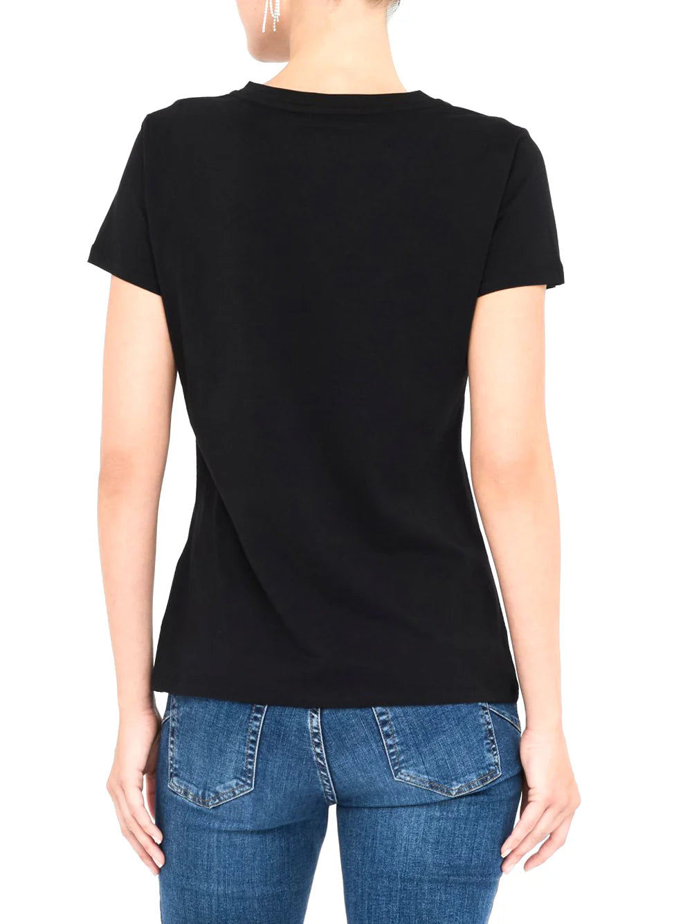 LIU JO T-Shirt maniche corte girocollo con strass