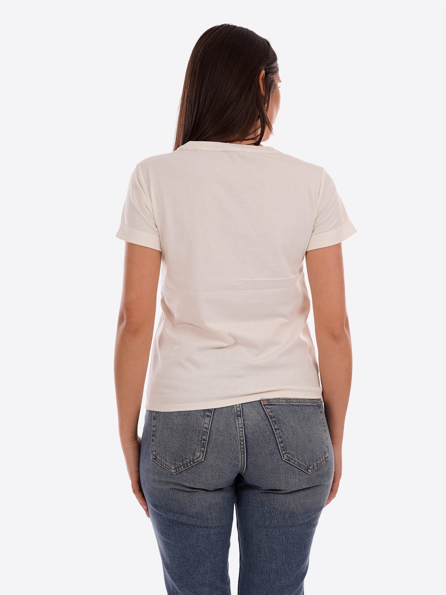 LIU JO T-shirt girocollo con castoni all over