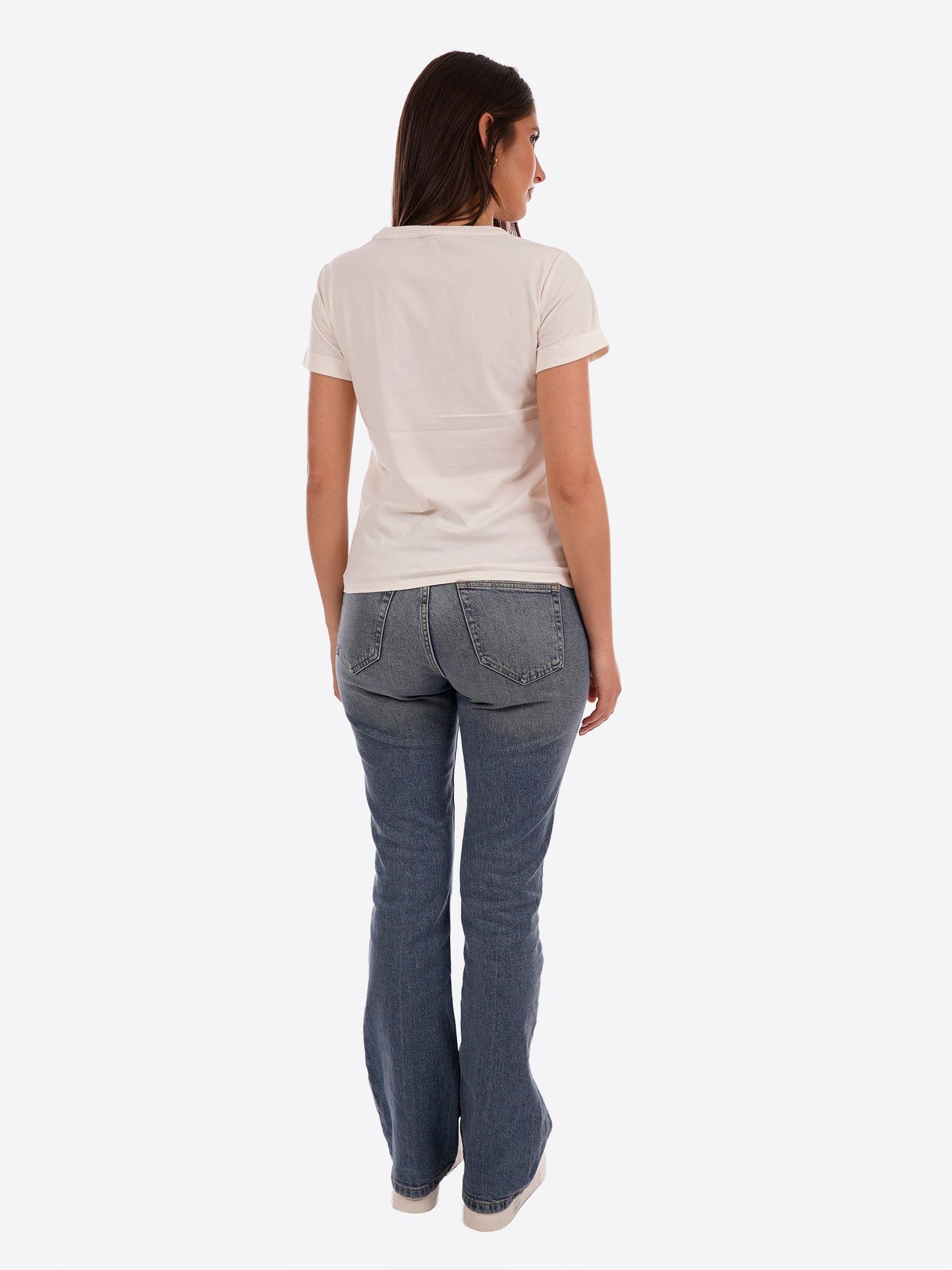 LIU JO T-shirt girocollo con castoni all over