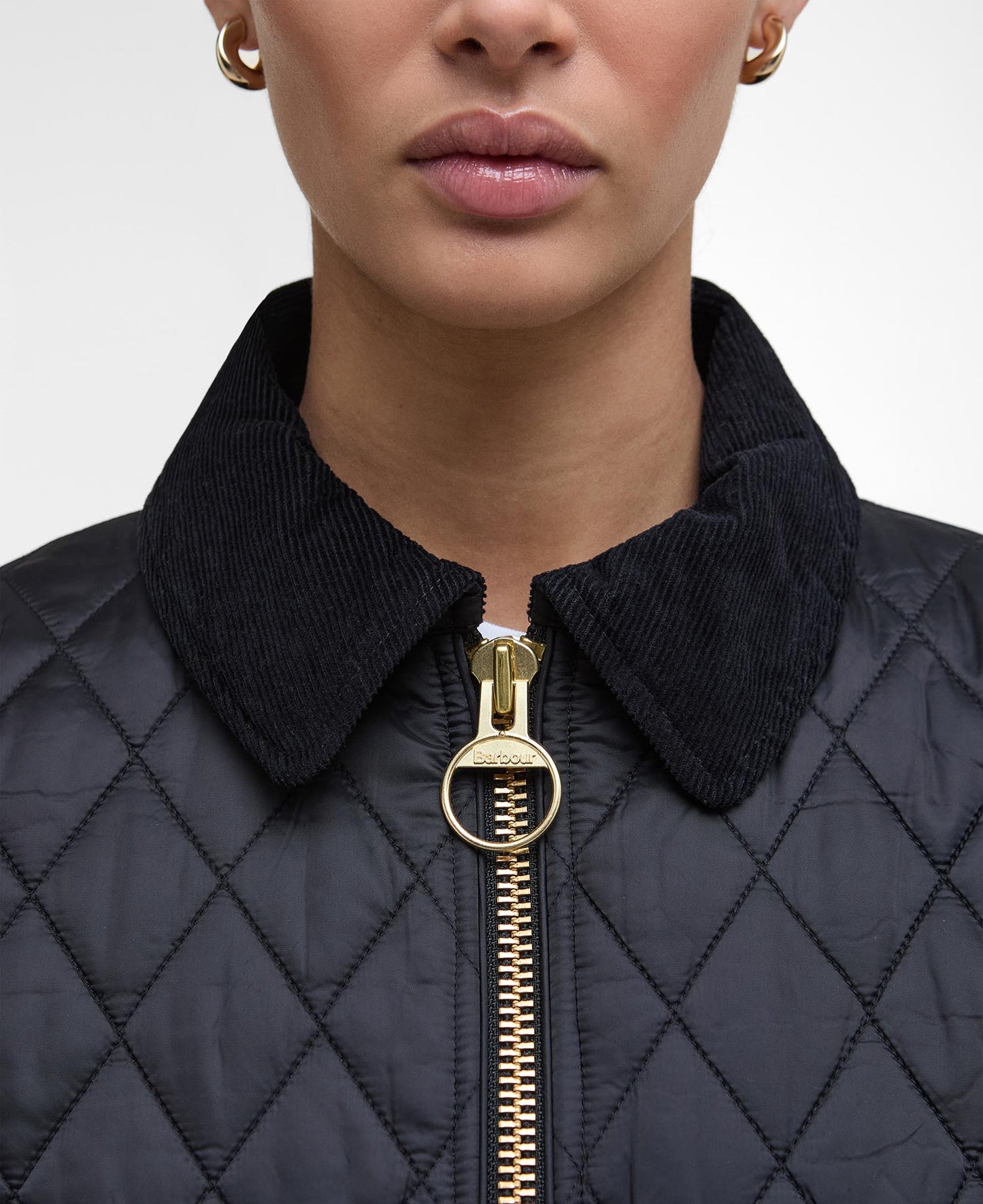 BARBOUR Giubbotto trapuntato FITTED BEADNELL QUILT NERO
