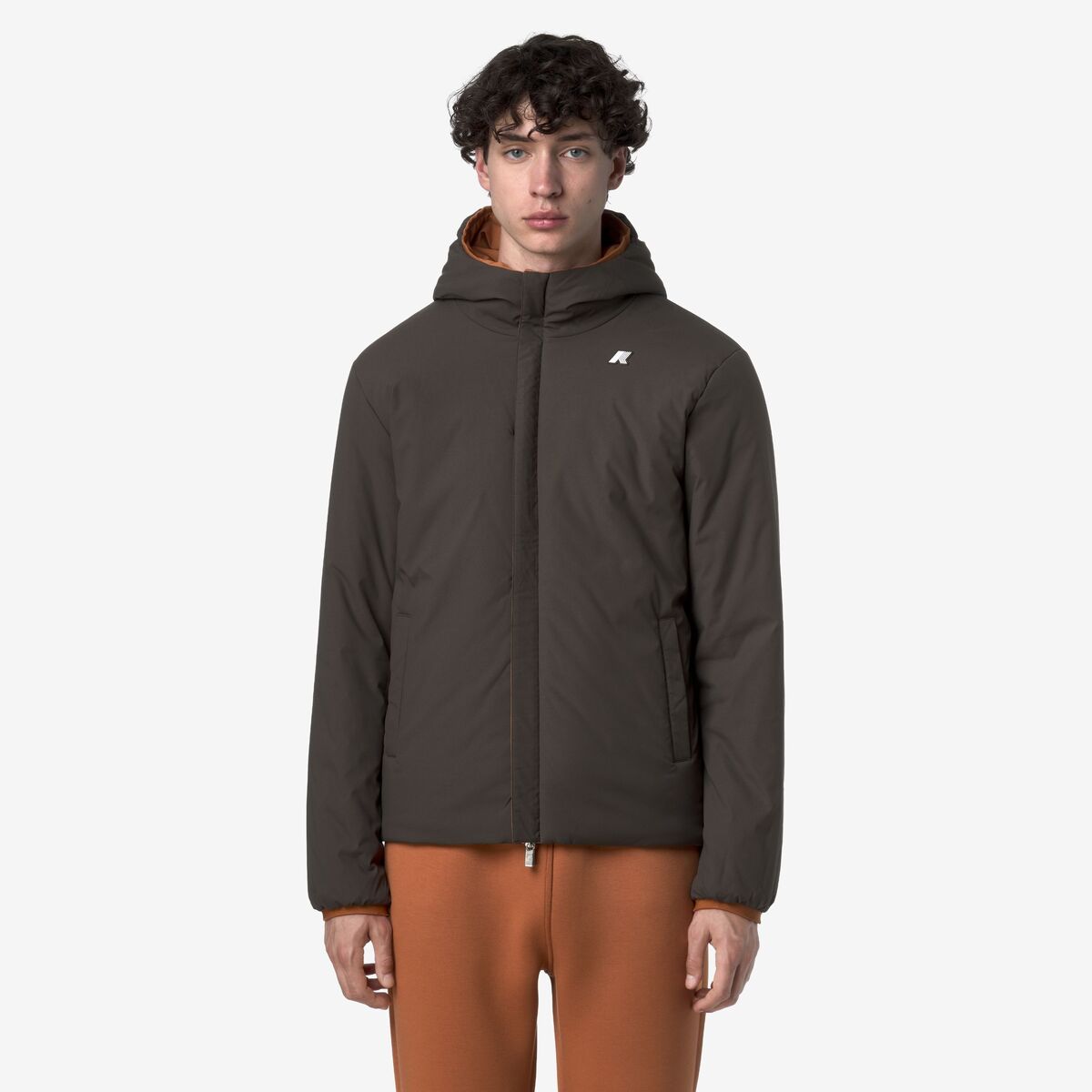 K-WAY Giubbotto invernale uomo reversibile con cappuccio JACK ST WARM DOUBLE