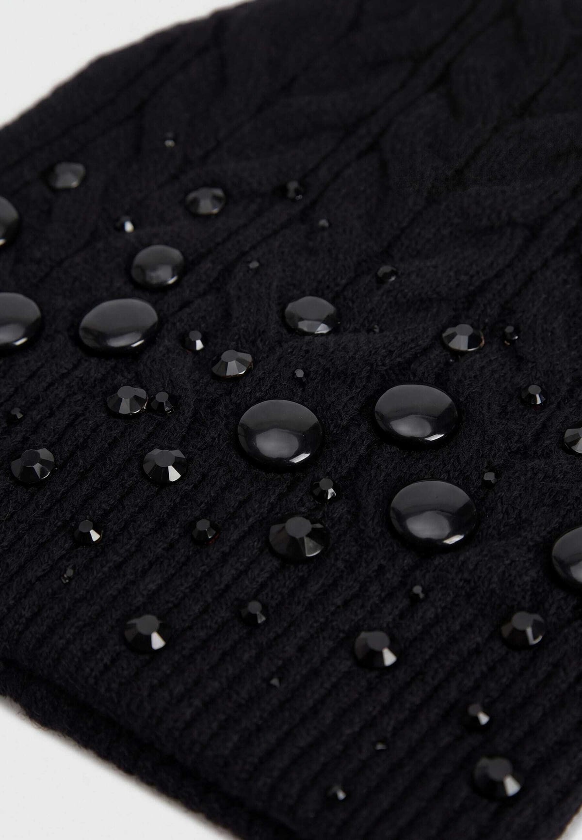 LIU JO Cappello in maglia a trecce con borchie