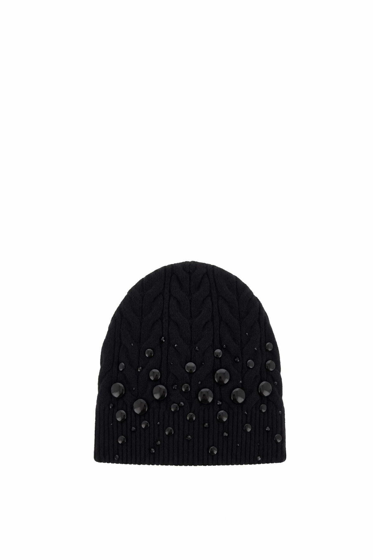 LIU JO Cappello in maglia a trecce con borchie