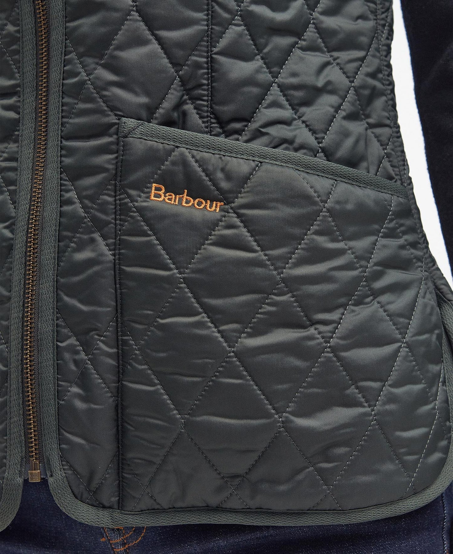 BARBOUR gilet imbottito con fodera in pile BETTY
