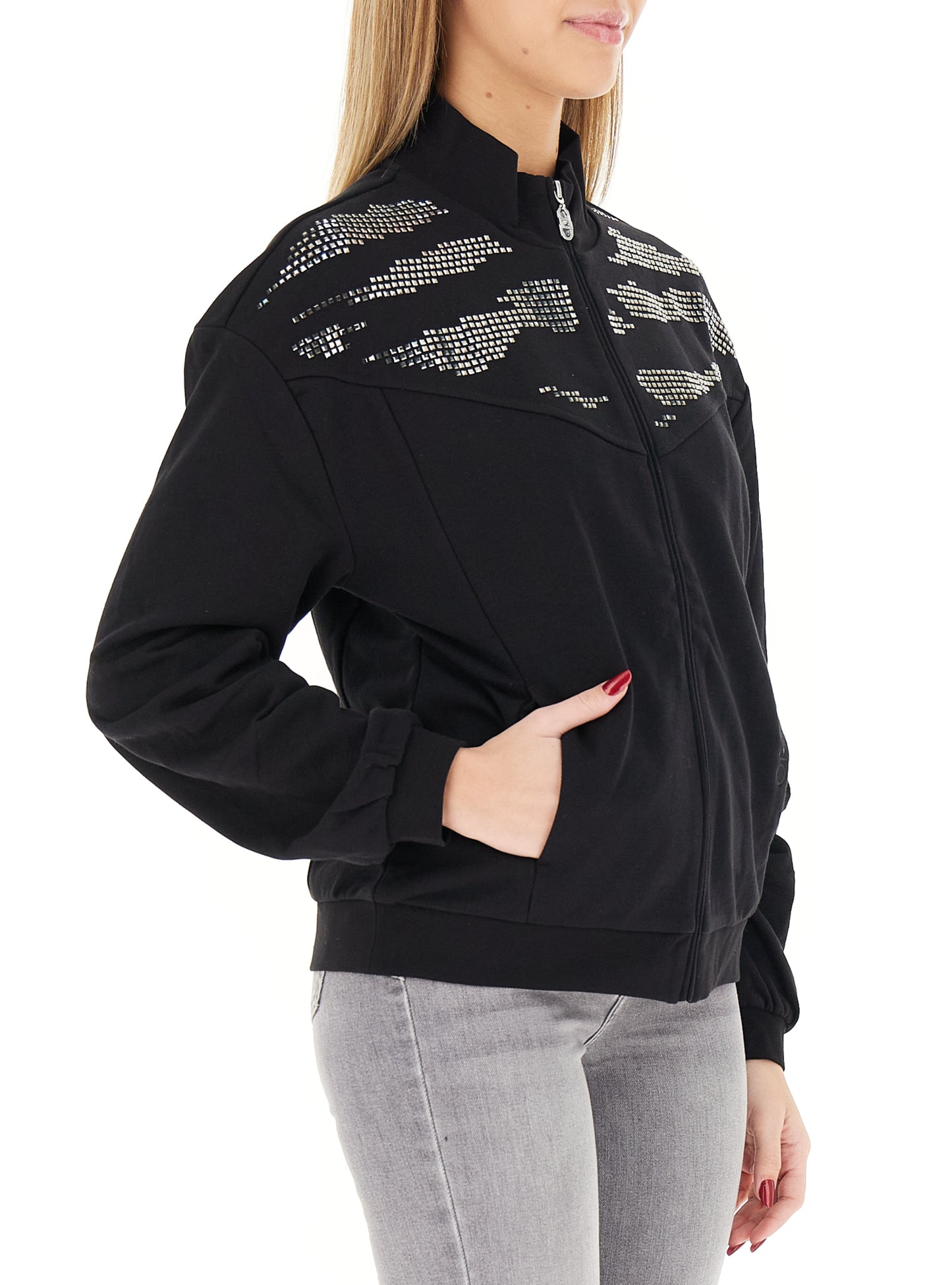 LIU-JO Felpa zip e strass