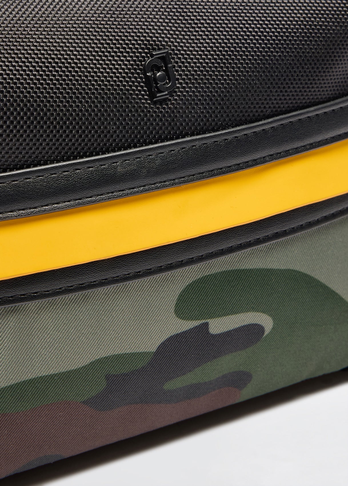 LIU JO Pochette beauty camouflage con inserti gialli