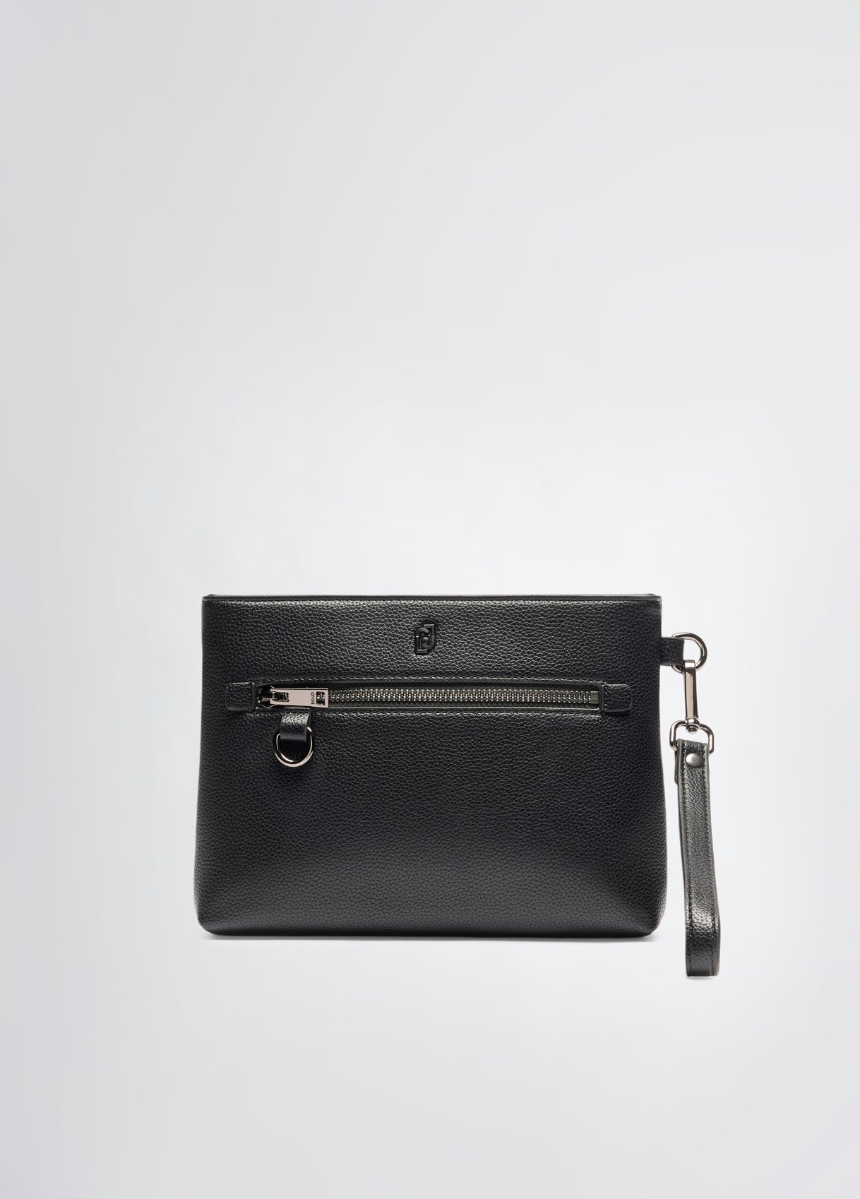 LIU JO Borsa pochette uomo con zip e manicotto blu e nero