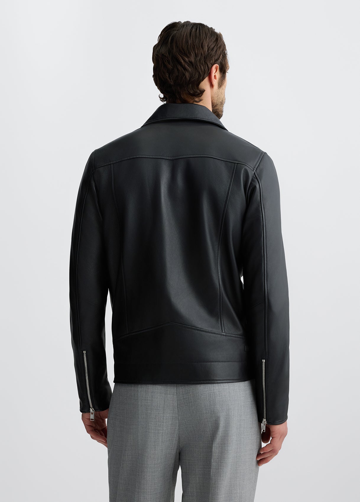 LIU JO Giubbotto uomo vera pelle biker nero QA5246