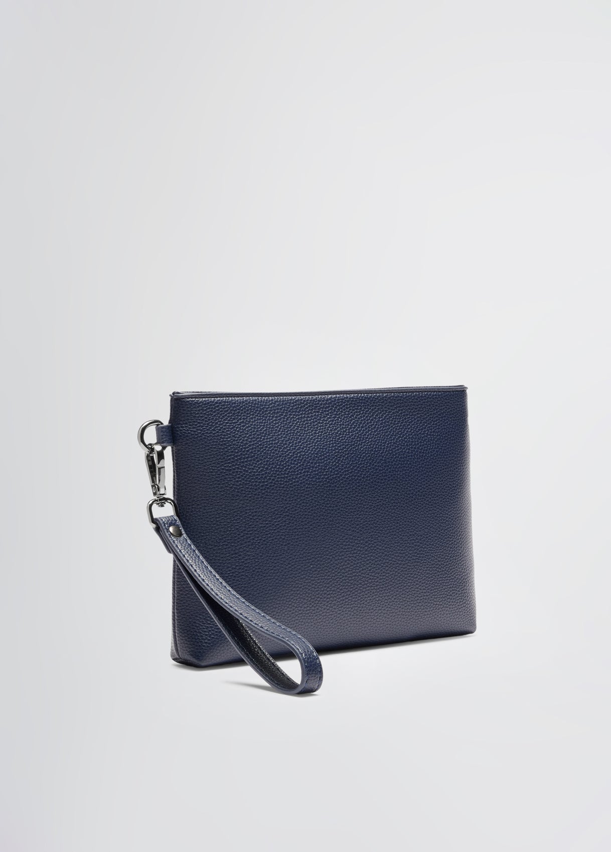 LIU JO Borsa pochette uomo con zip e manicotto blu e nero