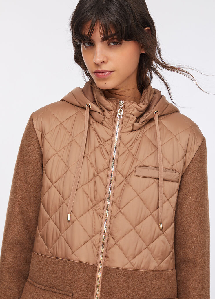 LIU JO Cappotto parka bitessuto colore cioccolato
