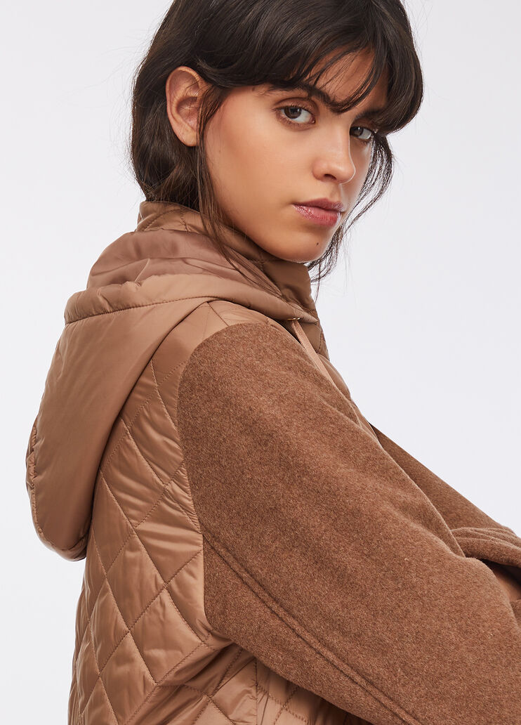 LIU JO Cappotto parka bitessuto colore cioccolato