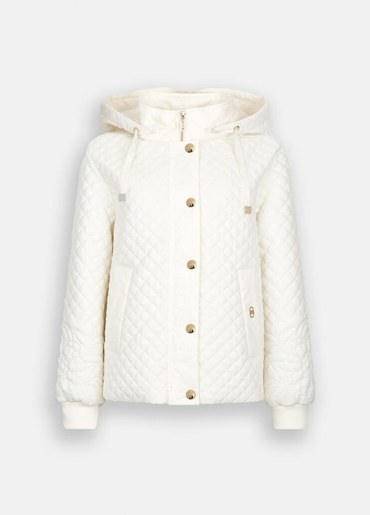 LIU JO Giubbotto trapuntato con maniche ricamate e cappuccio staccabile