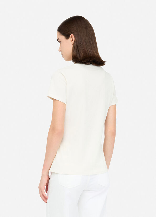 LIU JO T-Shirt maniche corte con  stampa laminata TICKET