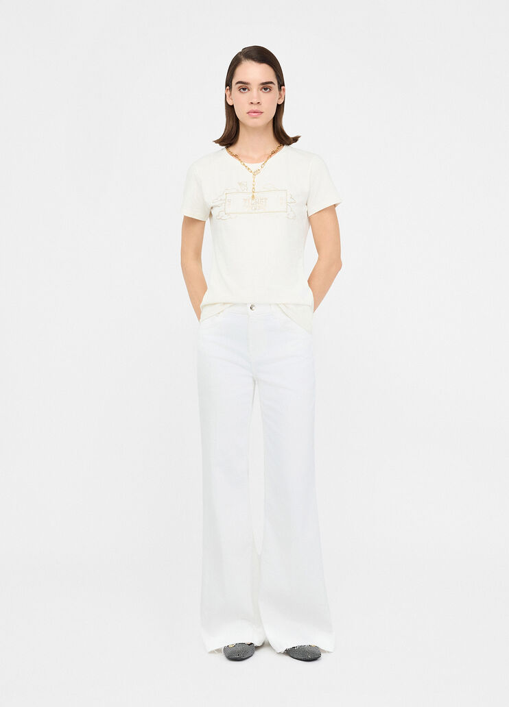 LIU JO T-Shirt maniche corte con  stampa laminata TICKET