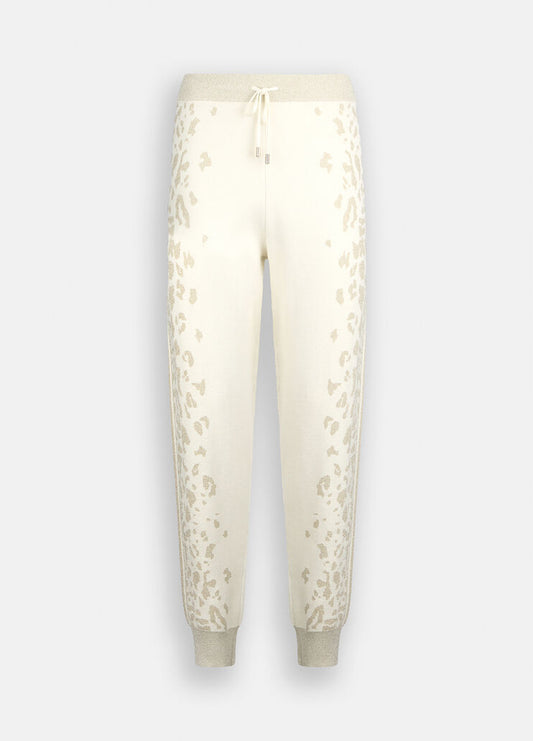 LIU JO Pantaloni in maglia con bande laterali animalier
