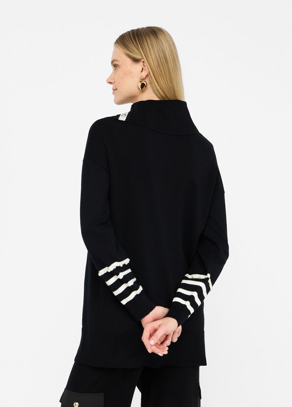 LIU JO Maglia dolcevita con collo con risvolto