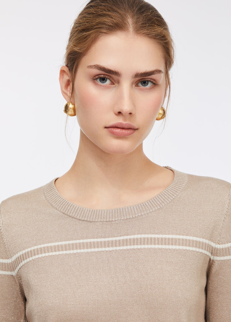 LIU JO Maglia in filo lurex con oblò sulle spalle