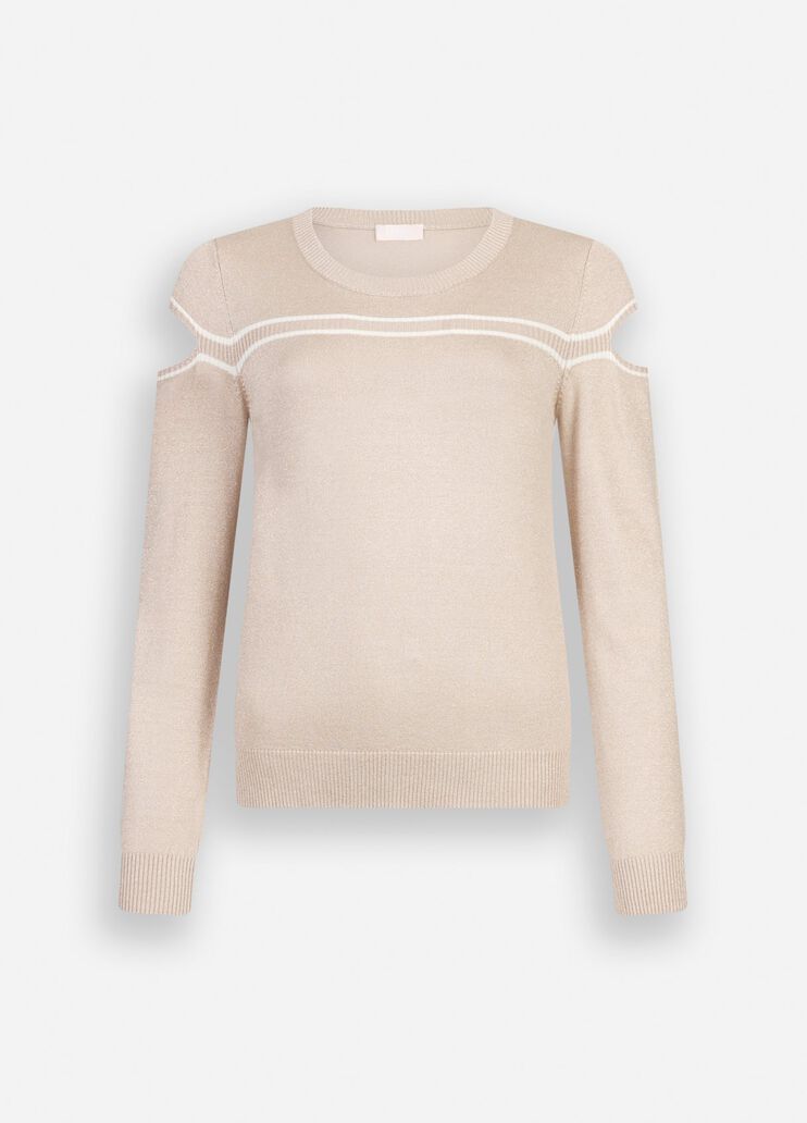 LIU JO Maglia in filo lurex con oblò sulle spalle