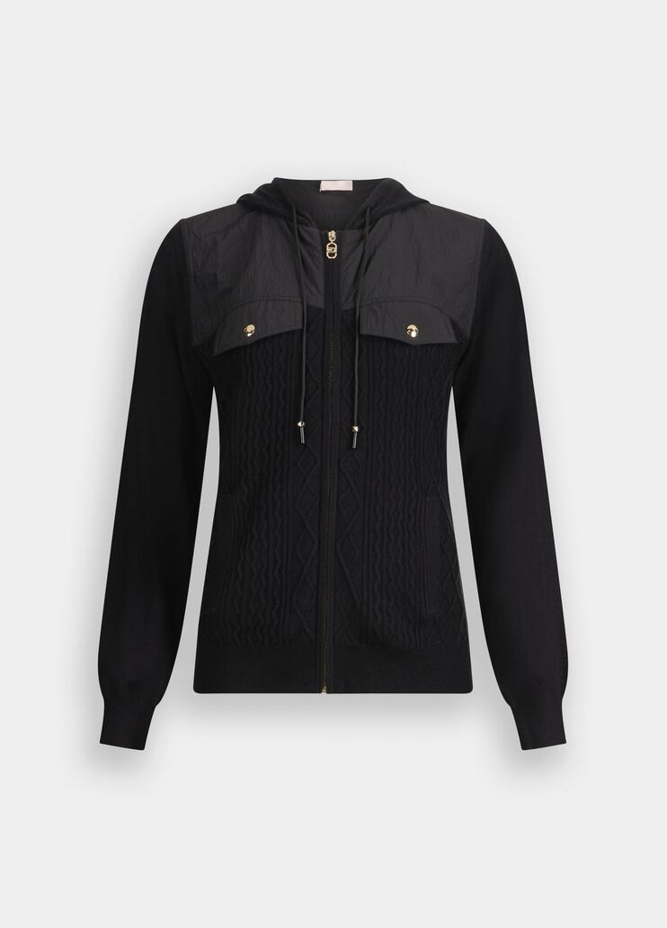 LIU JO Maglia cardigan con zip bitessuto