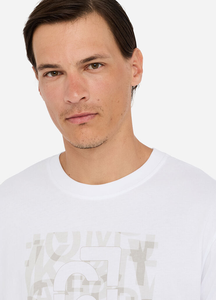 LIU JO T-shirt maniche corte girocollo da uomo con stampa frontale