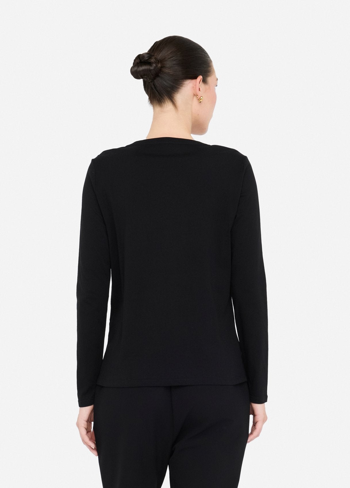 LIU JO T-Shirt maniche lunghe con maxilogo di perle frontale TF5299