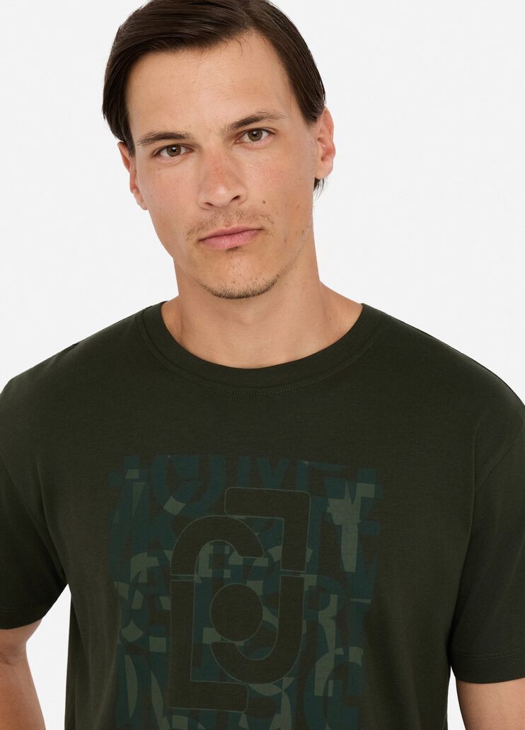 LIU JO T-shirt maniche corte girocollo da uomo con stampa frontale