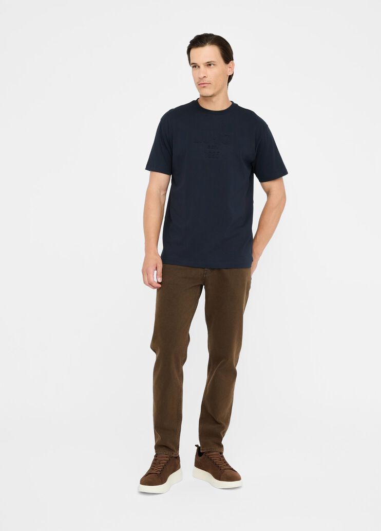 LIU JO T-Shirt girocollo maniche corte con logo impresso in rilievo