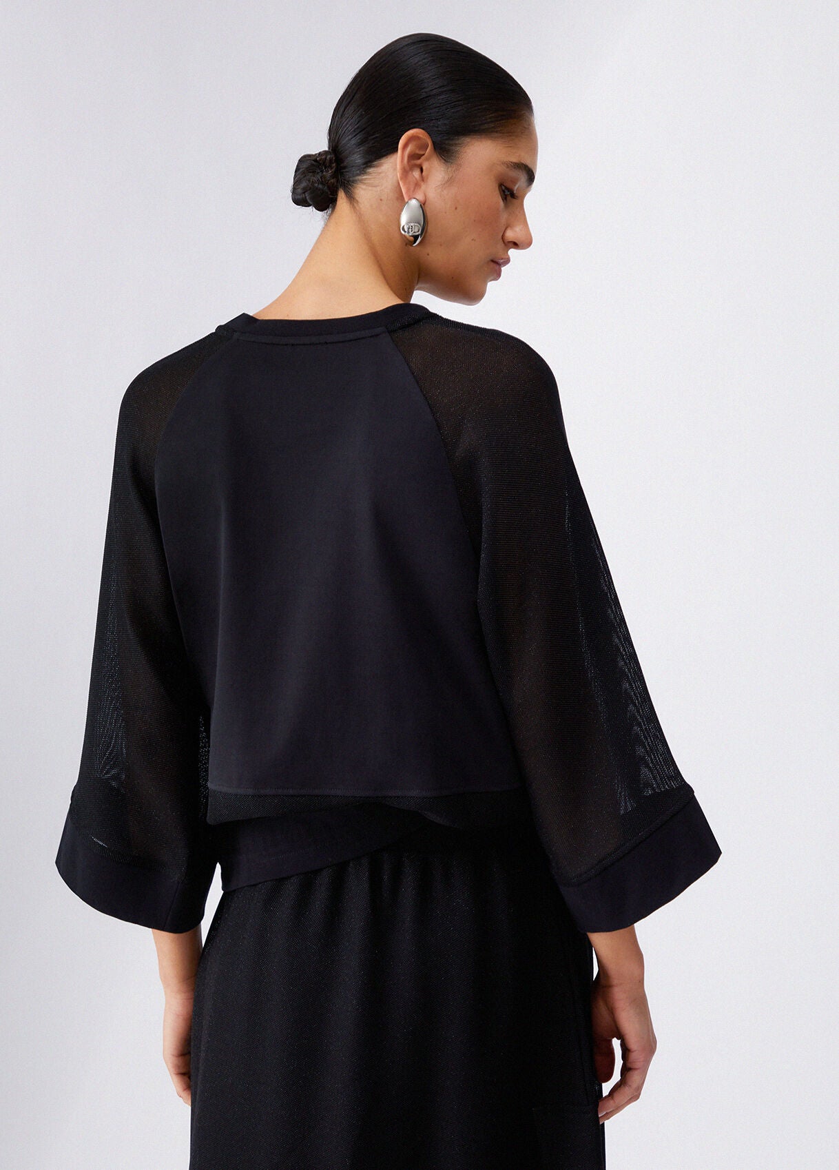 LIU JO Felpa con inserti in mesh effetto rete