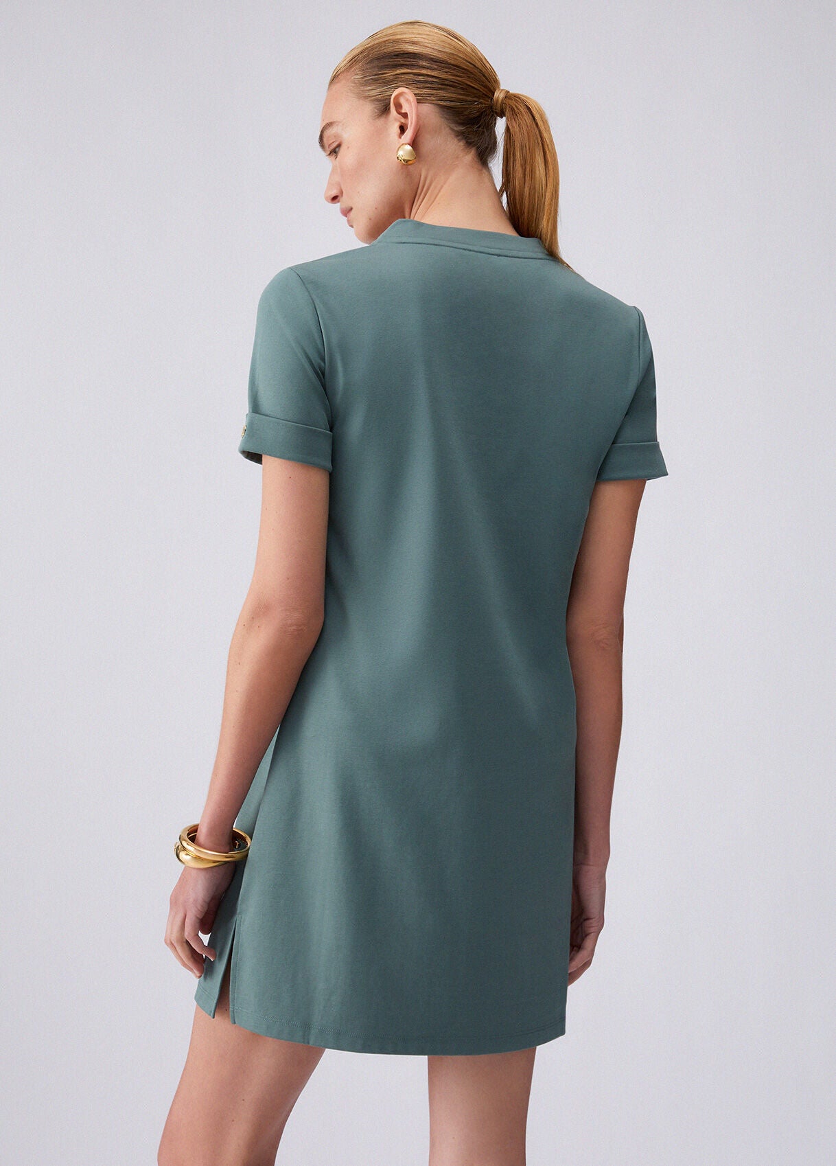 LIU JO Abito in cotone corto con occhielli decorativi