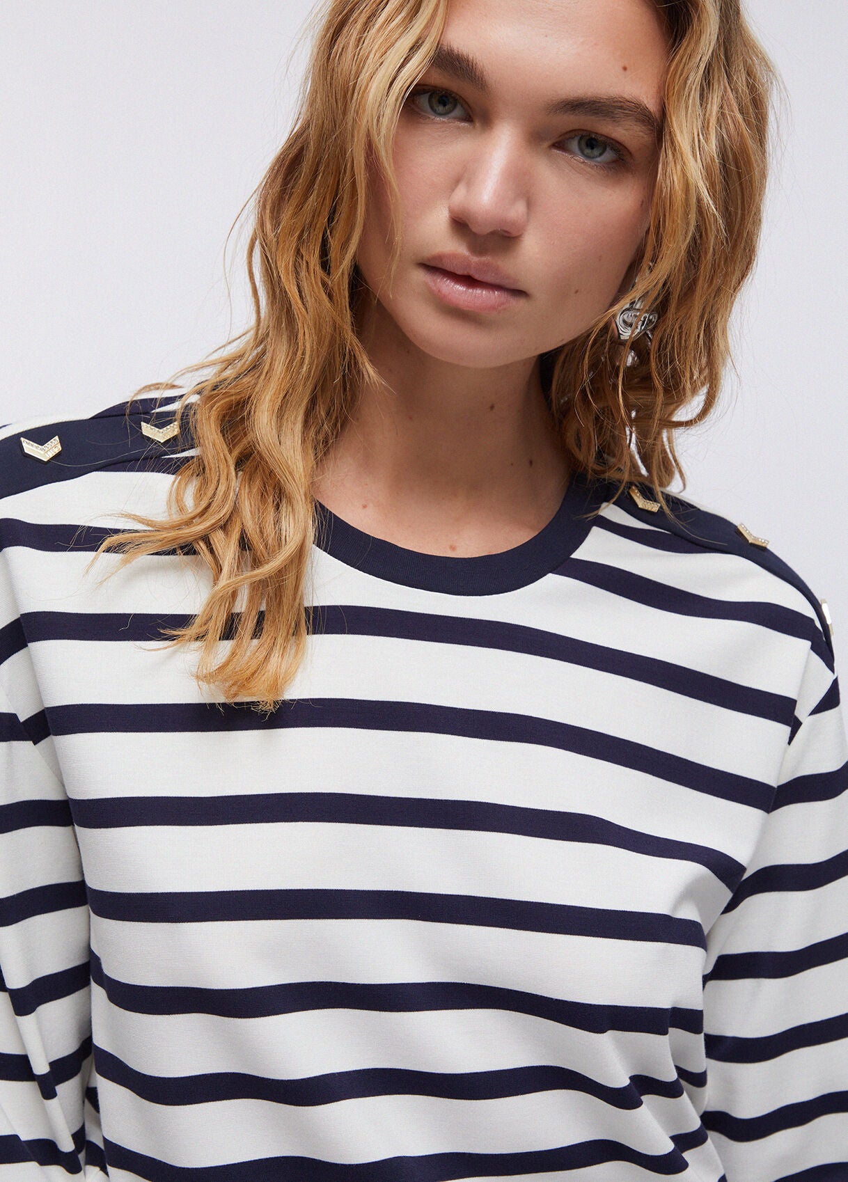 LIU JO Felpa a righe in tessuto interlock