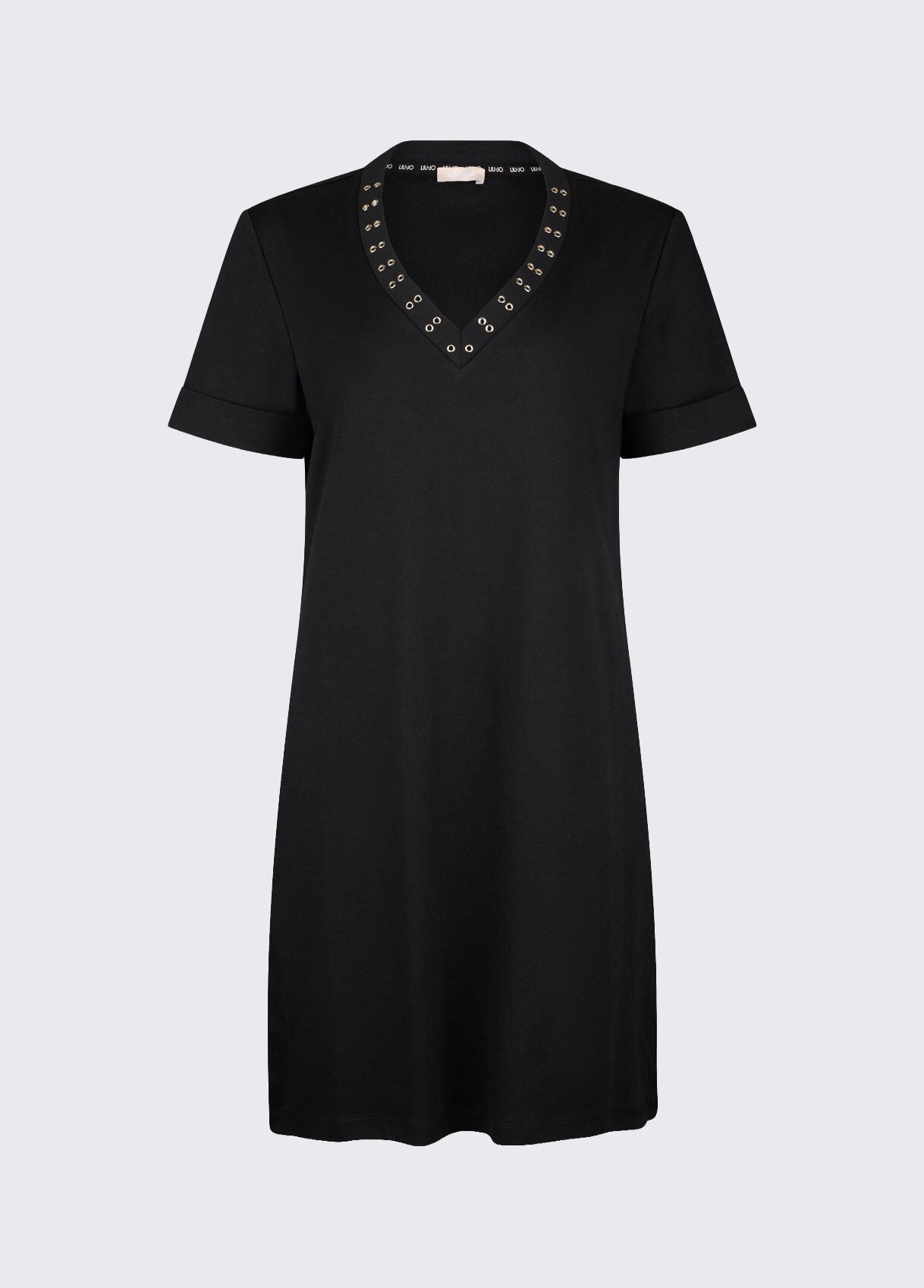 LIU JO Abito in cotone corto con occhielli decorativi