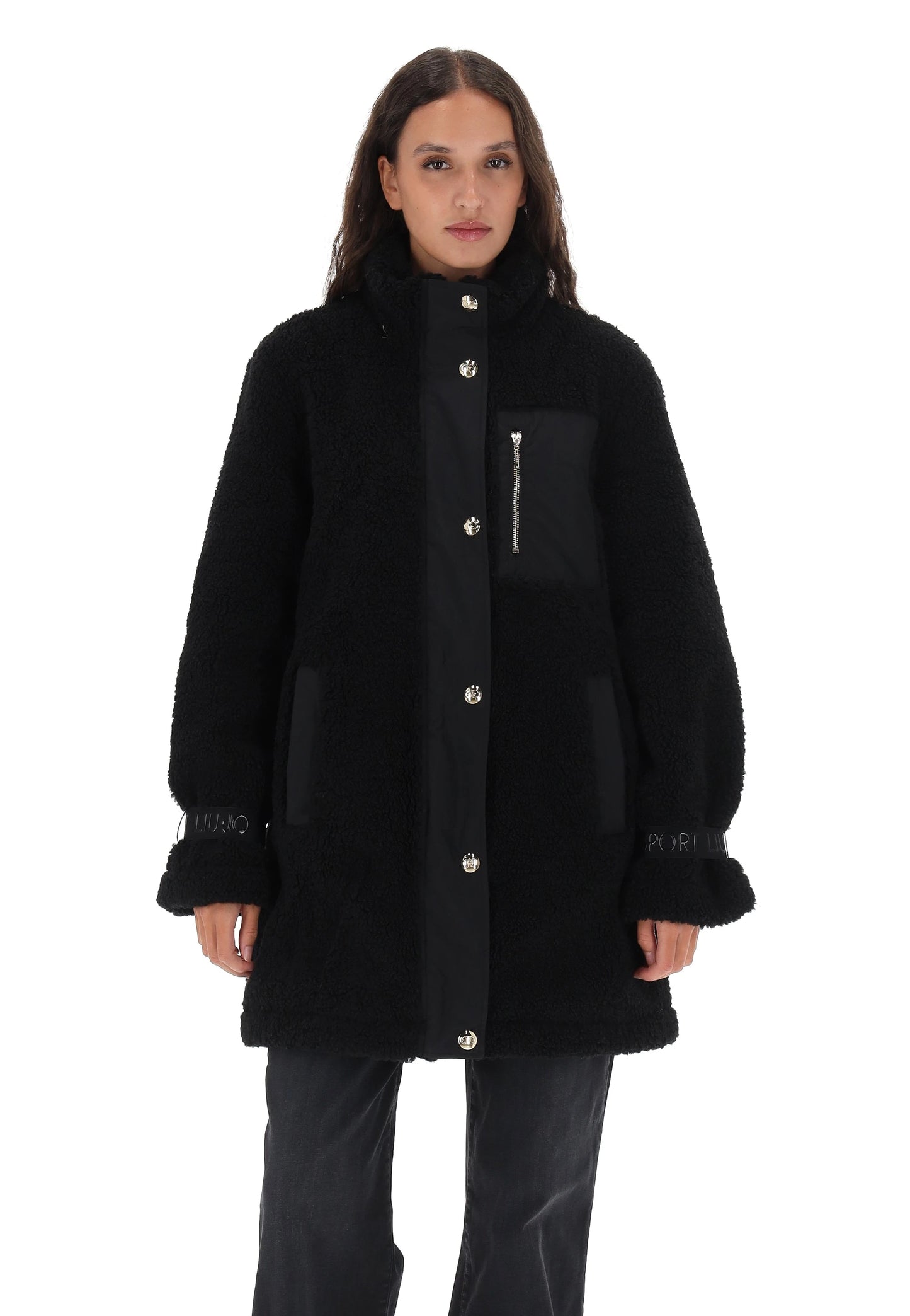 LIU JO Giubbotto reversibile in orsetto bianco o nero