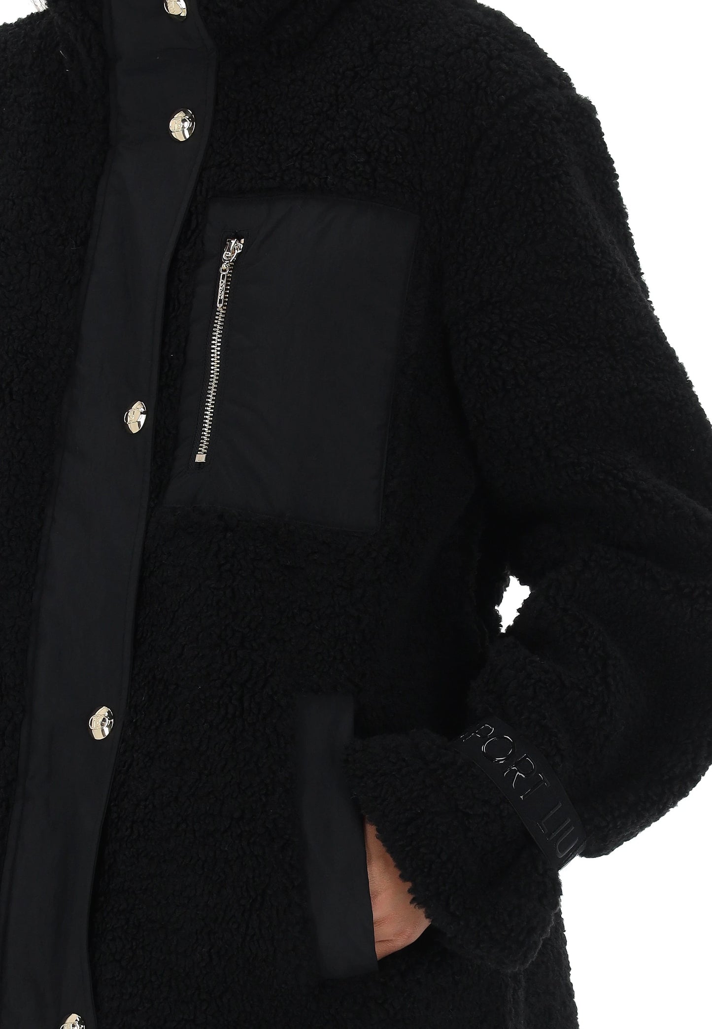 LIU JO Giubbotto reversibile in orsetto bianco o nero