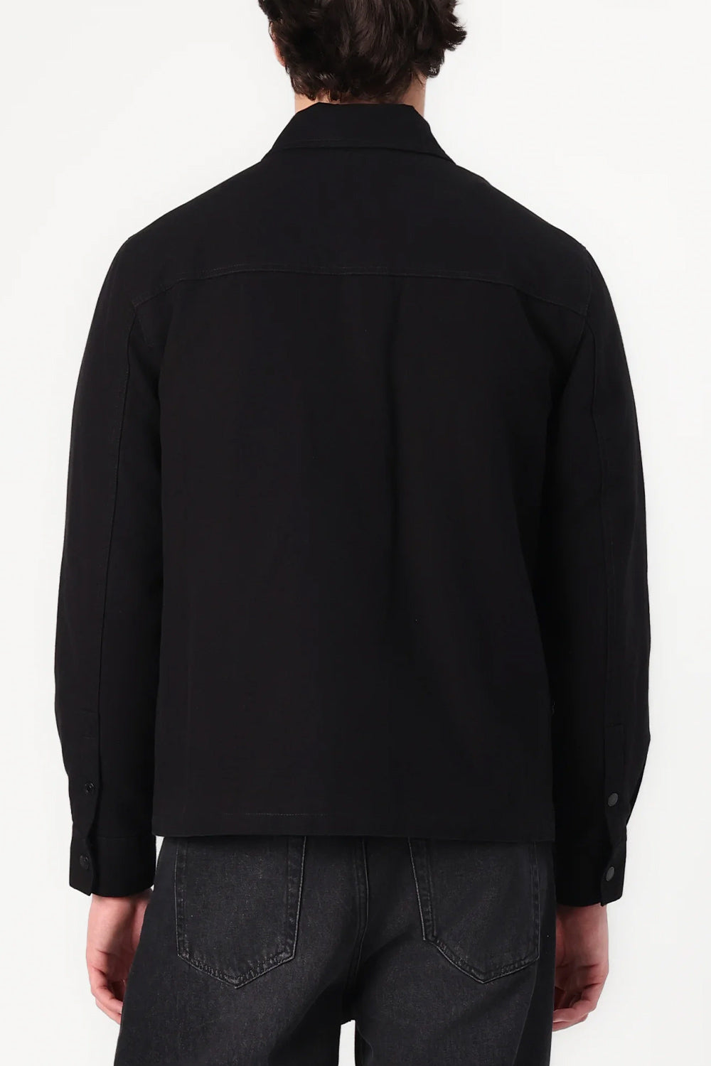 KARL LAGERFELD JEANS Giacca camicia overshirt nera in denim