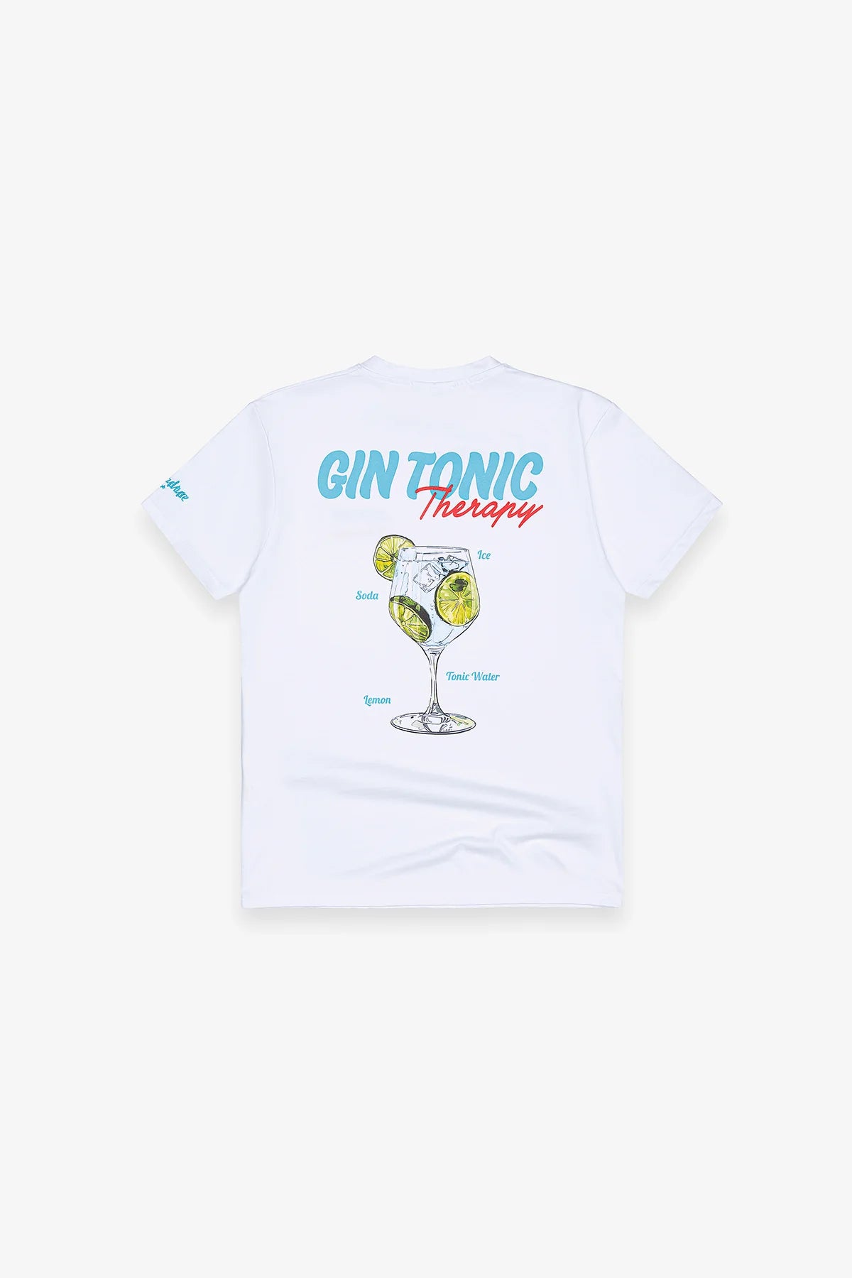 SUPERCULTURE T-shirt girocollo con ricamo GIN TONIC THERAPY