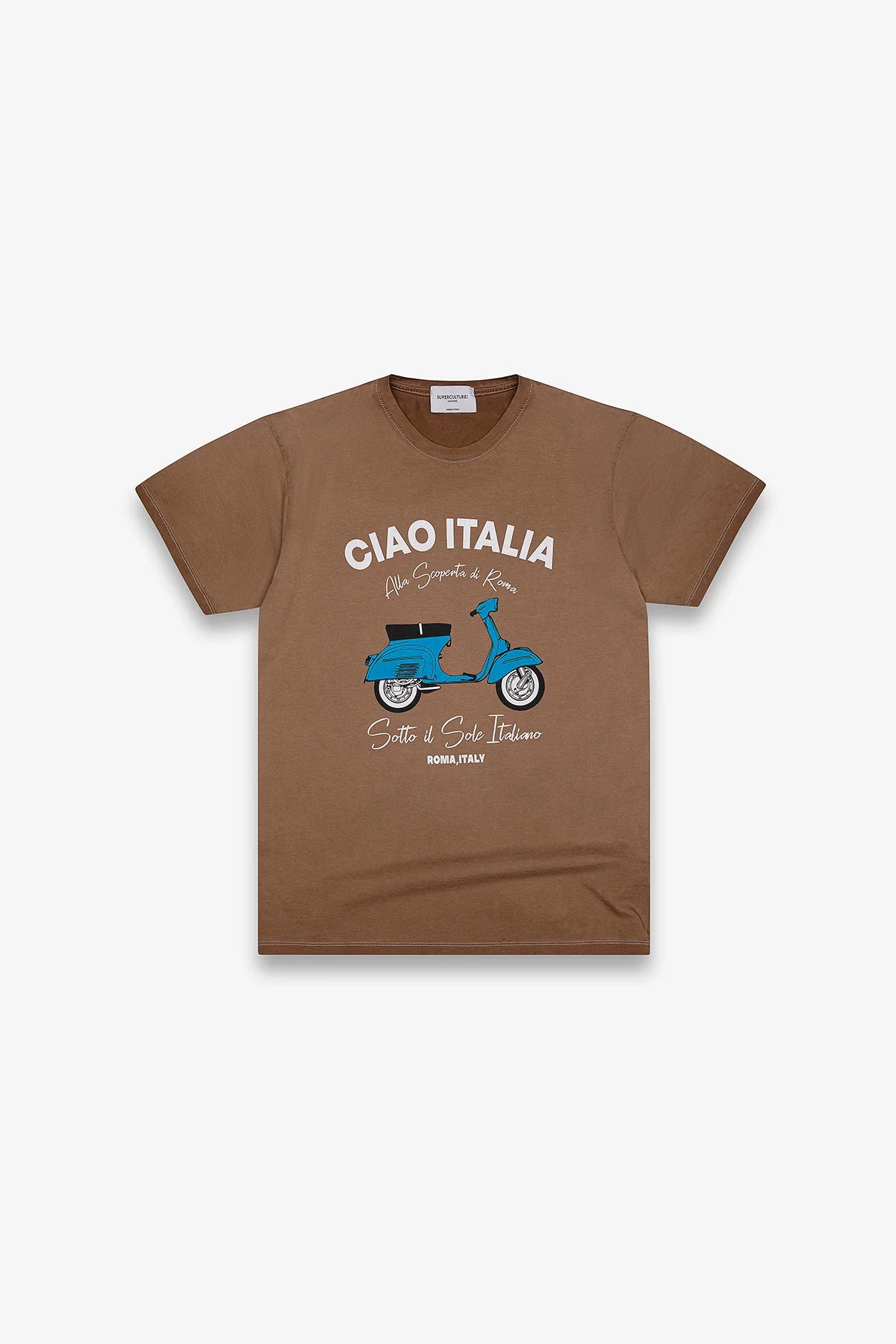 SUPERCULTURE T-Shirt girocollo stampa CIAO ITALIA