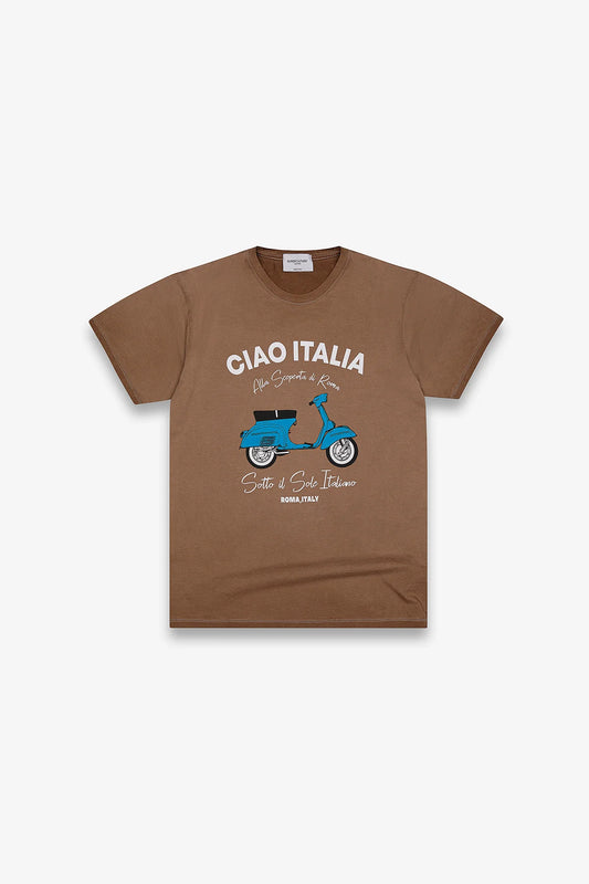 SUPERCULTURE T-Shirt girocollo stampa CIAO ITALIA