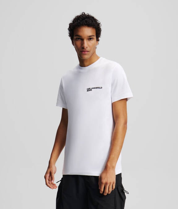 KARL LAGERFELD T-Shirt girocollo maniche corte slim con logo laterale