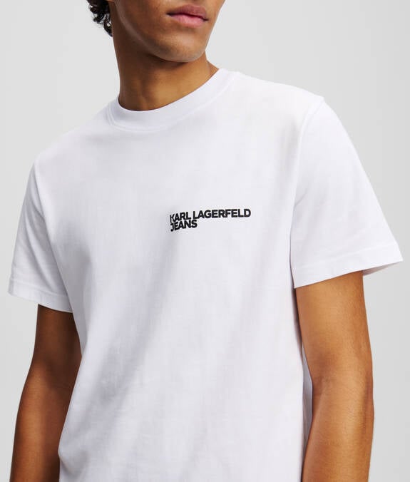 KARL LAGERFELD T-Shirt girocollo maniche corte slim con logo laterale