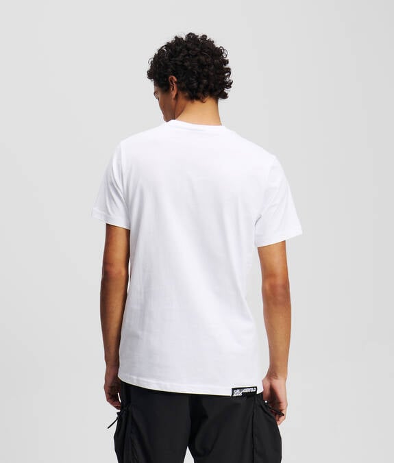 KARL LAGERFELD T-Shirt girocollo maniche corte slim con logo laterale