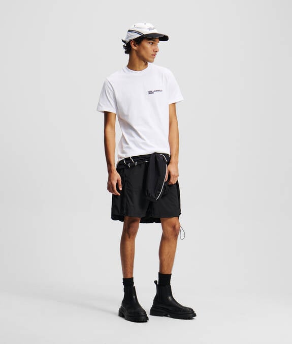 KARL LAGERFELD T-Shirt girocollo maniche corte slim con logo laterale
