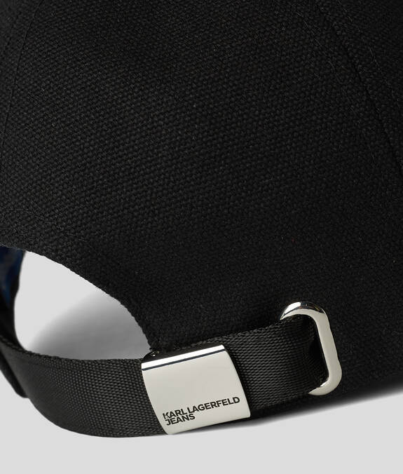 KARL LAGERFELD Cappello da baseball con visiera e patch frontale