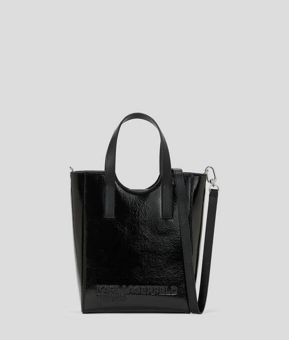 KARL LAGERFELD Borsa a spalla donna in vinile nera con logo