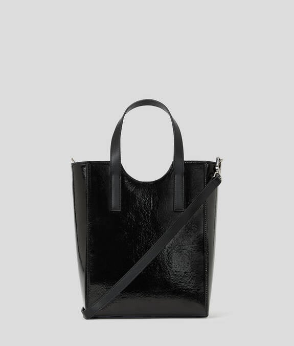KARL LAGERFELD Borsa a spalla donna in vinile nera con logo