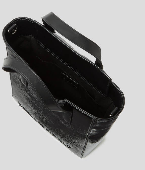 KARL LAGERFELD Borsa a spalla donna in vinile nera con logo