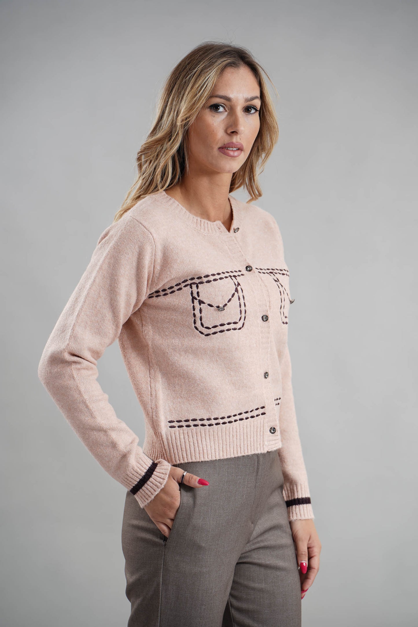 IL THE DELLE 5 Cardigan con tasche ricamate SERJEY